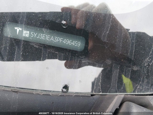 5YJ3E1EA3PF496459 Tesla MODEL 3