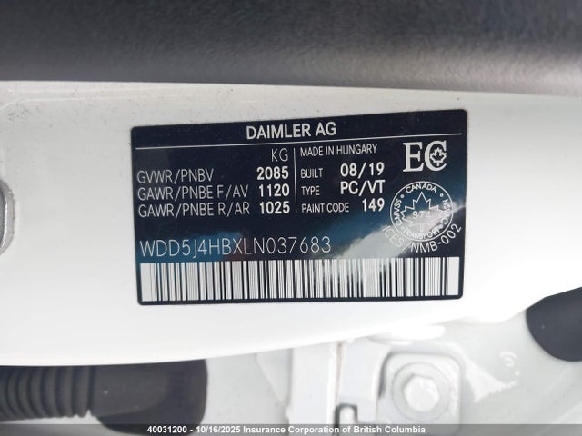 WDD5J4HBXLN037683 Mercedes-Benz m260