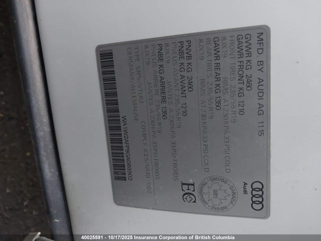 Audi flex fuel - e85 2016 WA1W2AFP9GA088902 Image 9