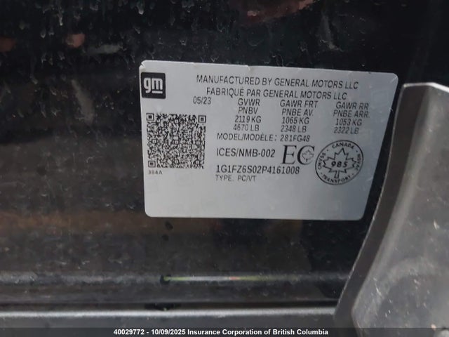 1G1FZ6S02P4161008 Chevrolet Bolt Euv