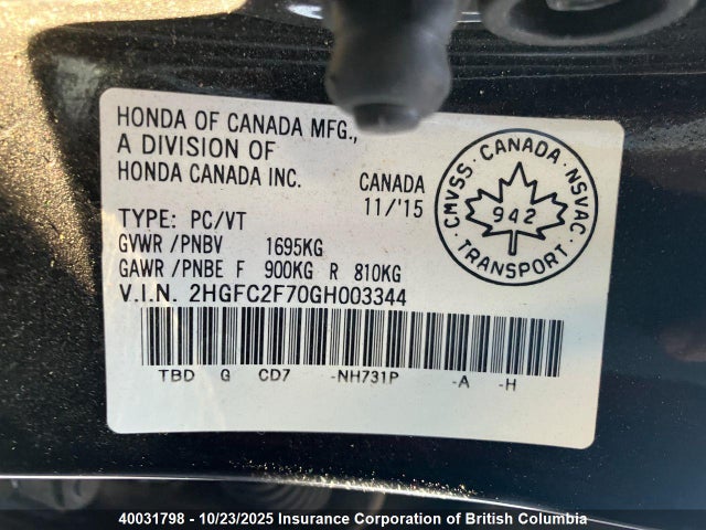Honda Civic 2016 2HGFC2F70GH003344 Image 29