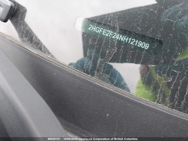 40029151 :رقم المزاد ، 2HGFE2F24NH121909 vin ، 2022 Honda Civic Lx مزاد بيع