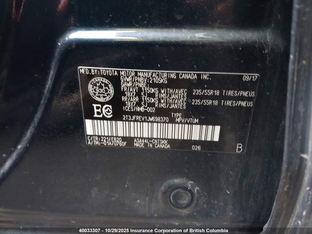 Toyota RAV4 SE 2018 2T3JFREV1JW698370 Image 9