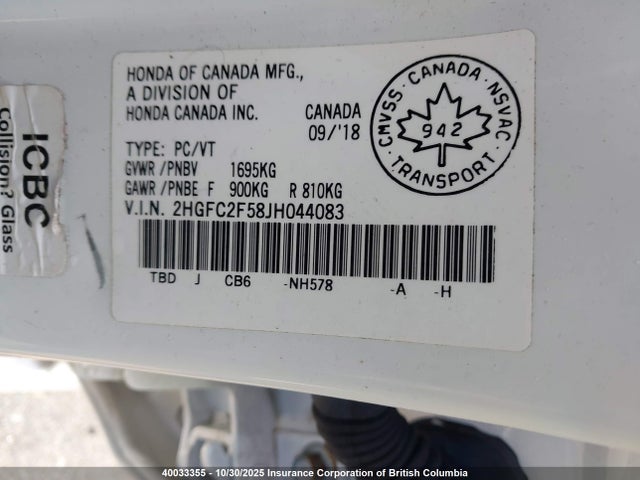 Honda Civic Lx 2018 2HGFC2F58JH044083 Image 32