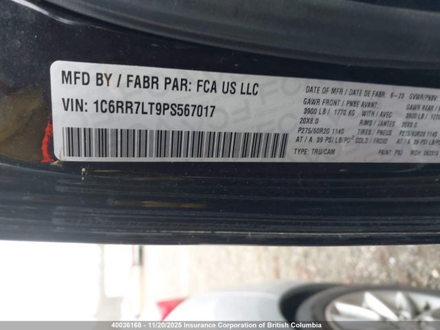 RAM 1500 Classic Slt 2023 1C6RR7LT9PS567017 Image 9