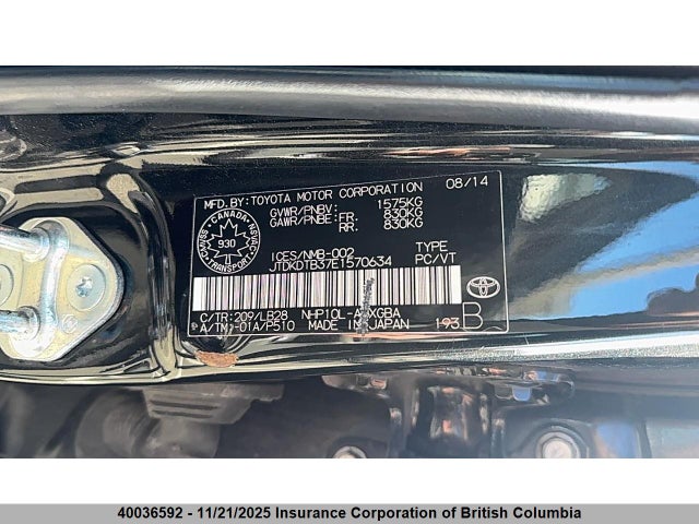 JTDKDTB37E1570634 Toyota Prius