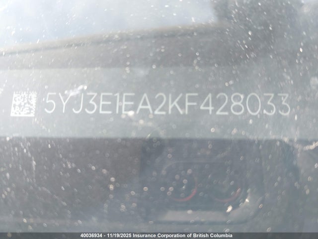 Aukcja sprzedaży 2019 Tesla Model 3, vin: 5YJ3E1EA2KF428033, numer aukcji: 40036934