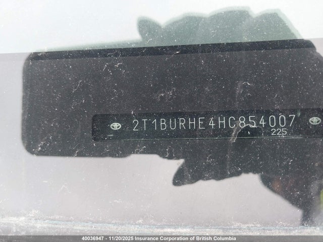 Auction sale of the 2017 Toyota Corolla L/le/xle/se/xse, vin: 2T1BURHE4HC854007, lot number: 40036947