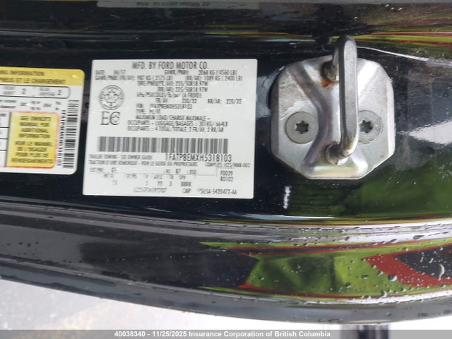 1FATP8EMXH5318103 Ford Mustang