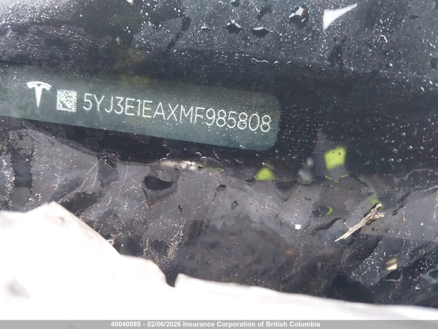 5YJ3E1EAXMF985808 Tesla MODEL 3