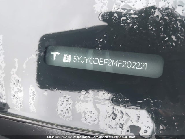 Продажа на аукционе авто 2021 Tesla Model Y, vin: 5YJYGDEF2MF202221, номер лота: 40041958