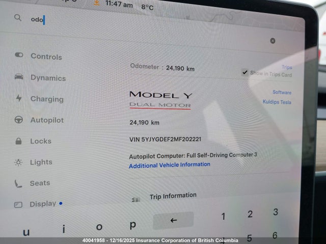 Продажа на аукционе авто 2021 Tesla Model Y, vin: 5YJYGDEF2MF202221, номер лота: 40041958