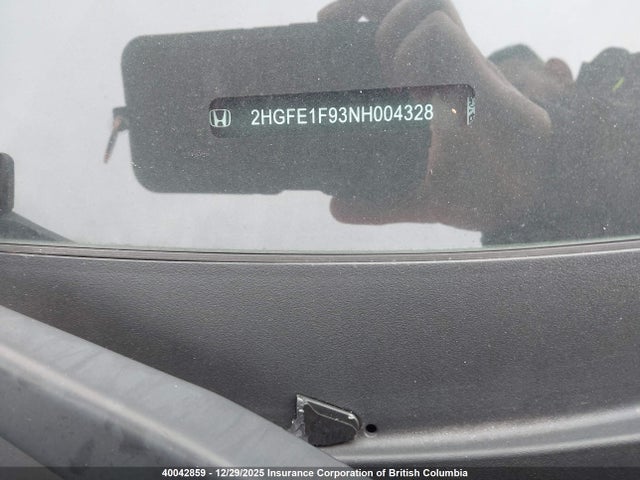 2022 Honda Civic მანქანა იყიდება აუქციონზე, vin: 2HGFE1F93NH004328, აუქციონის ნომერი: 40042859