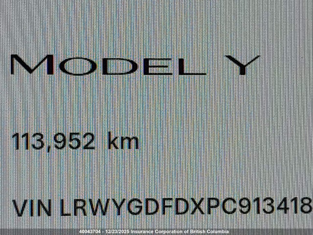 Aukcja sprzedaży 2023 Tesla Model Y, vin: LRWYGDFDXPC913418, numer aukcji: 40043704
