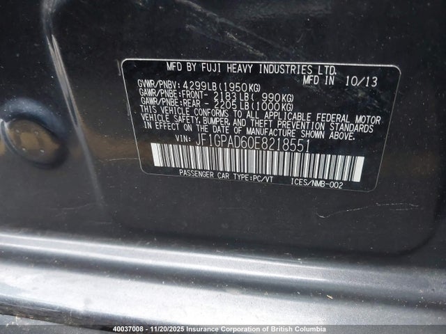 Subaru Impreza Premium 2014 JF1GPAD60E8218551 Image 19