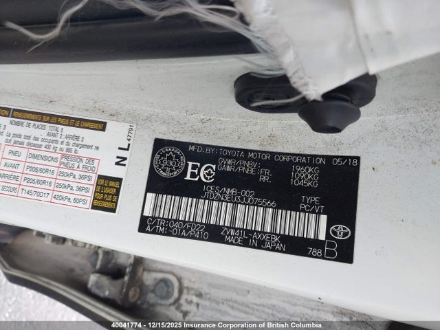 JTDZN3EU3JJ075566 Toyota PRIUS V