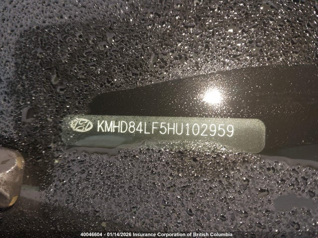 40046604 :رقم المزاد ، KMHD84LF5HU102959 vin ، 2017 Hyundai Elantra Se/value/limited مزاد بيع