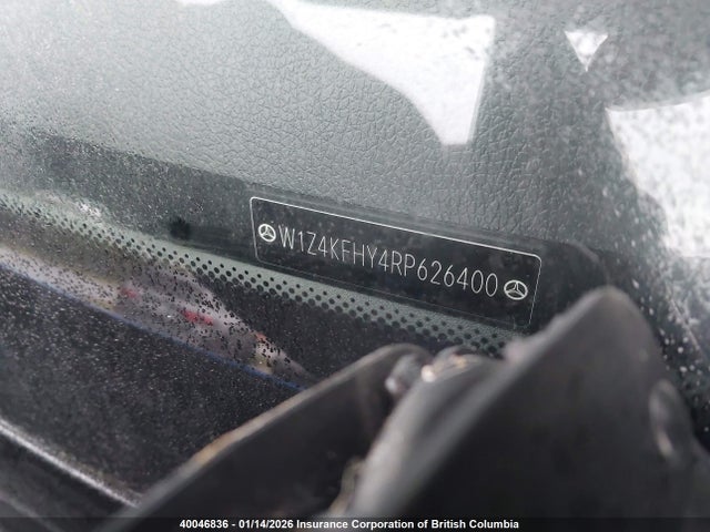 40046836 :رقم المزاد ، W1Z4KFHY4RP626400 vin ، 2024 Mercedes-benz Sprinter 2500 مزاد بيع