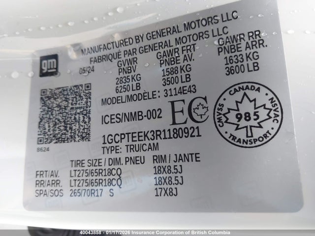 1GCPTEEK3R1180921 Chevrolet Colorado Trail Boss