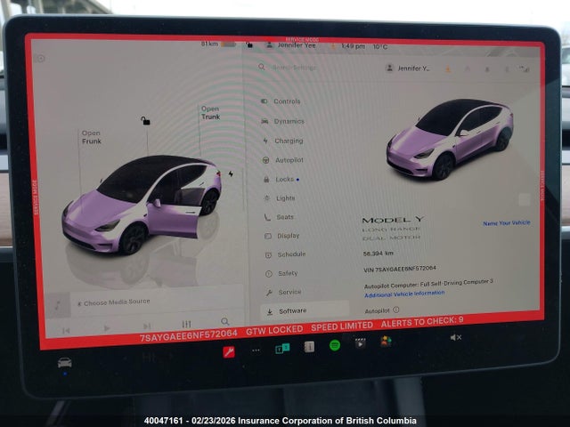 7SAYGAEE6NF572064 Tesla Model Y