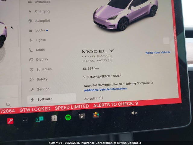 7SAYGAEE6NF572064 Tesla Model Y