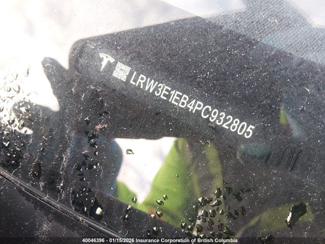 LRW3E1EB4PC932805 Tesla MODEL 3
