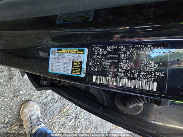 KM8R3DHE3LU078982 Hyundai Palisade Sel
