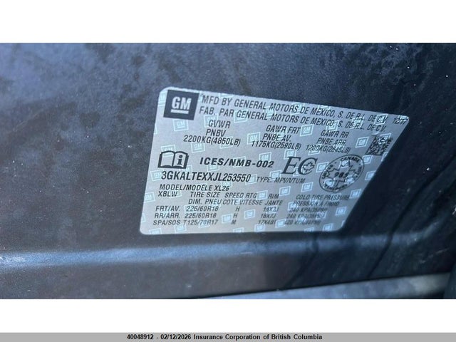 3GKALTEXXJL253550 GMC Terrain Sle
