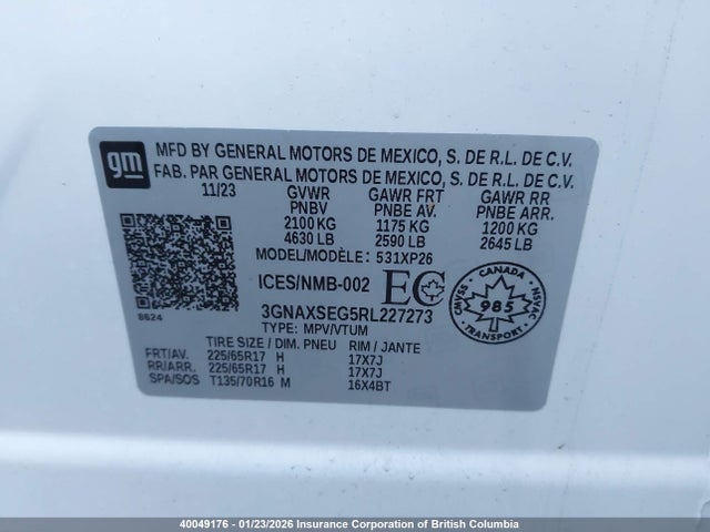 3GNAXSEG5RL227273 Chevrolet EQUINOX LS