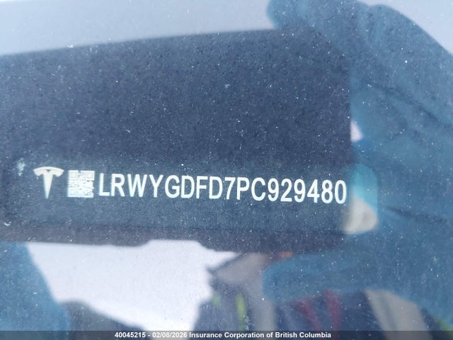 LRWYGDFD7PC929480 Tesla Model Y