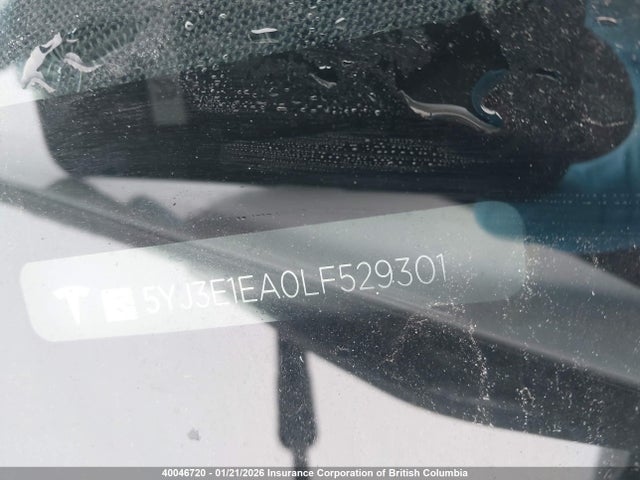 5YJ3E1EA0LF529301 Tesla Model 3 Standard Range Plus