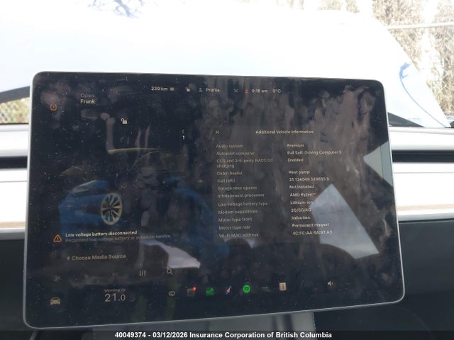 Aukcja sprzedaży 2023 Tesla Model 3, vin: 5YJ3E1EB0PF461399, numer aukcji: 40049374