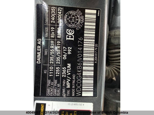 WDC0G4KB6JV014176 Mercedes-Benz Glc 300 4matic