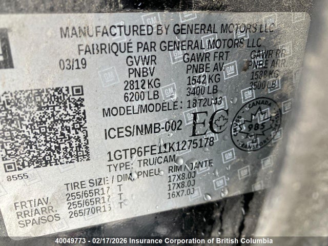 1GTP6FE11K1275178 GMC Canyon All Terrain