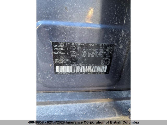 Subaru Outback 2.5i 2015 4S4BSCAC8F3228392 Image 5