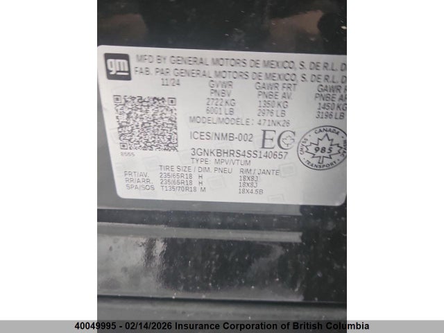 3GNKBHRS4SS140657 Chevrolet BLAZER 2LT