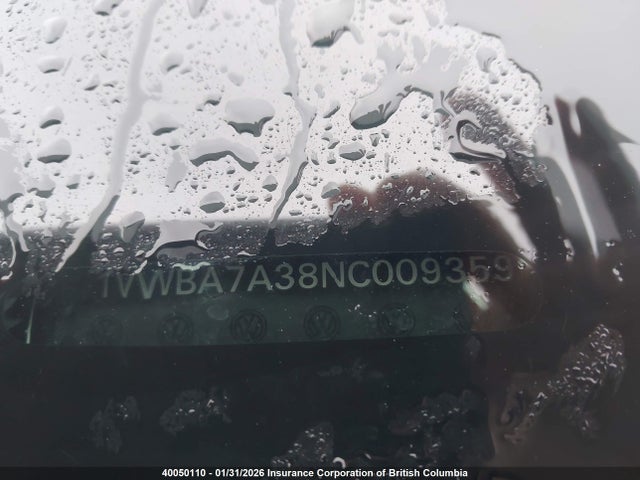 1VWBA7A38NC009359 Volkswagen Passat 2.0t Limited Edition