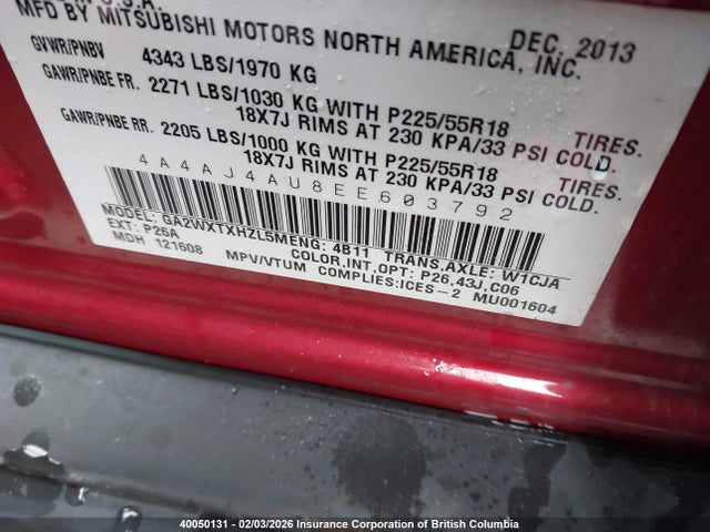 Mitsubishi RVR 2014 4A4AJ4AU8EE603792 Image 9