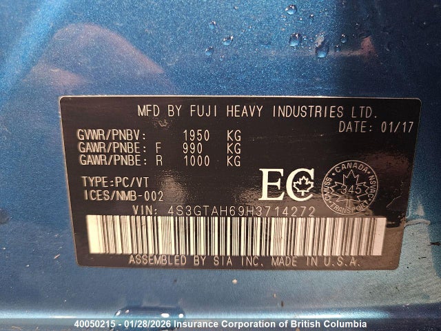 4S3GTAH69H3714272 Subaru Impreza Premium Plus