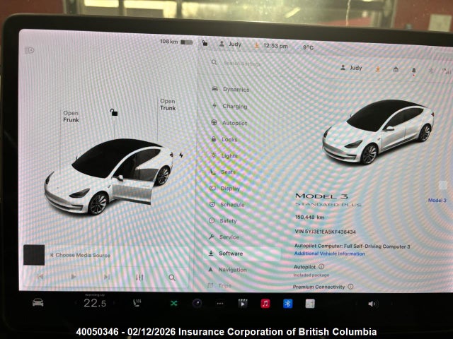5YJ3E1EA5KF436434 Tesla MODEL 3