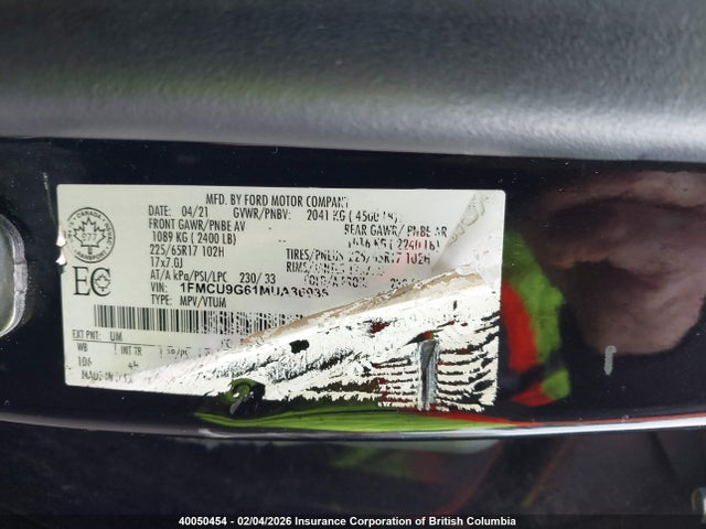 Ford ESCAPE SE 2021 1FMCU9G61MUA36936 Image 9
