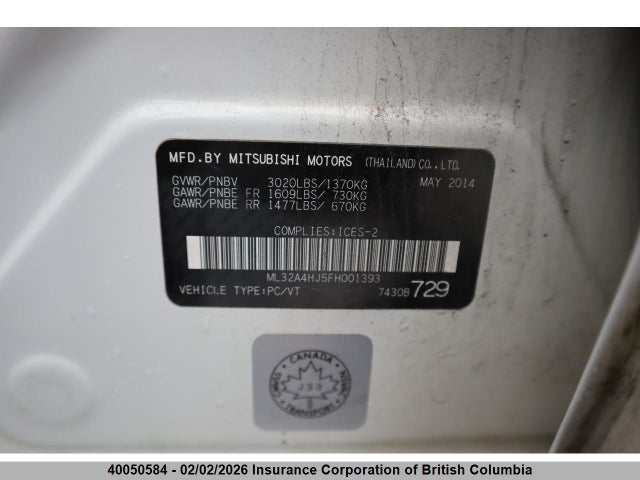 ML32A4HJ5FH001393 Mitsubishi MIRAGE ES