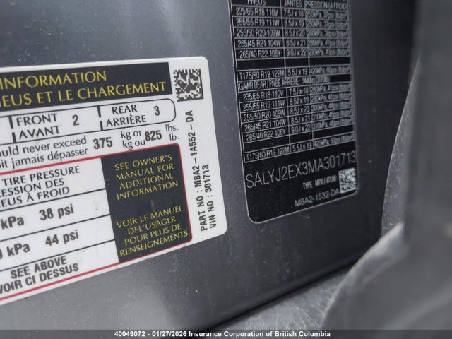Land Rover Range Rover Velar S 2021 SALYJ2EX3MA301713 Image 9