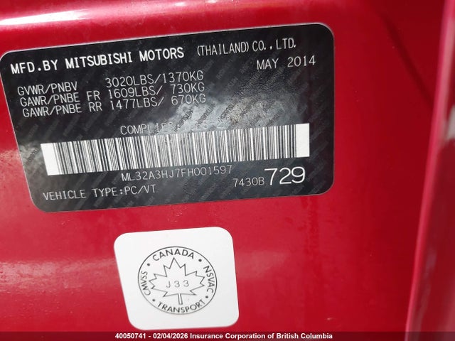 Mitsubishi MIRAGE DE 2015 ML32A3HJ7FH001597 Image 9