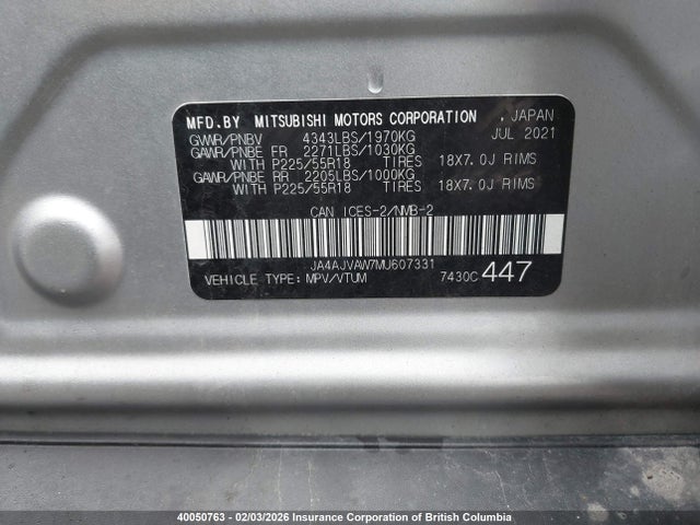 Mitsubishi RVR 2021 JA4AJVAW7MU607331 Image 9