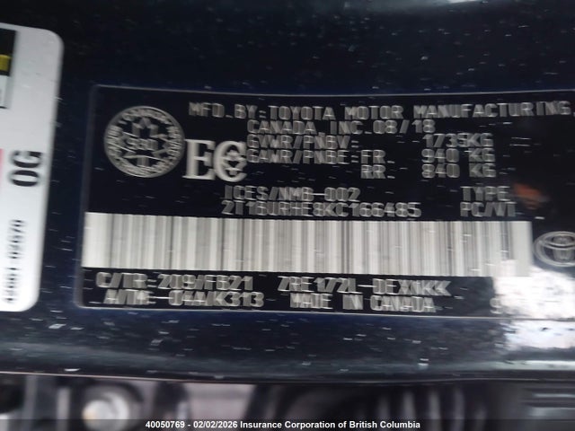 Toyota COROLLA LE 2019 2T1BURHE8KC166485 Image 17