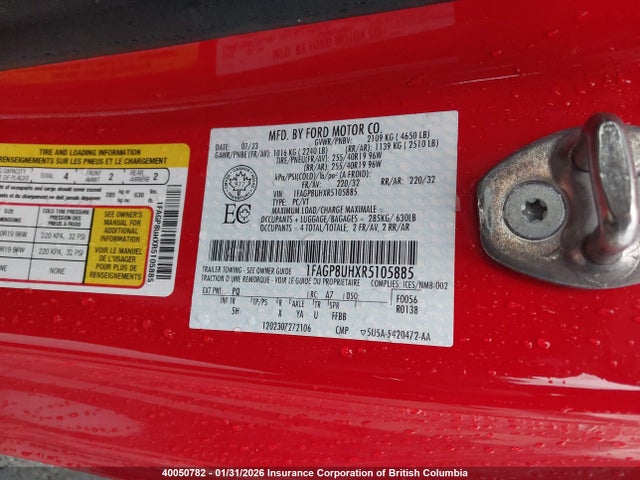 1FAGP8UHXR5105885 Ford Mustang