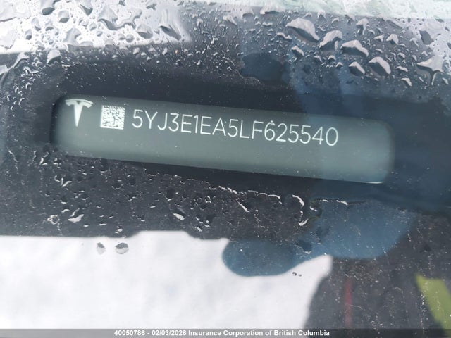 5YJ3E1EA5LF625540 Tesla MODEL 3