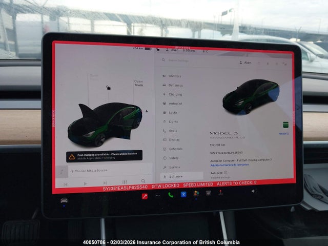 5YJ3E1EA5LF625540 Tesla MODEL 3