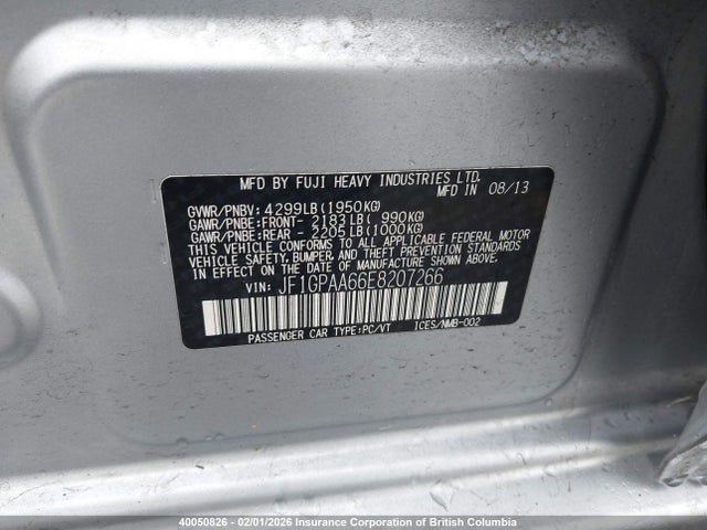 JF1GPAA66E8207266 Subaru Impreza